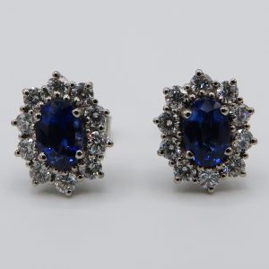 Orecchini "Kate" con Zaffiri e Diamanti