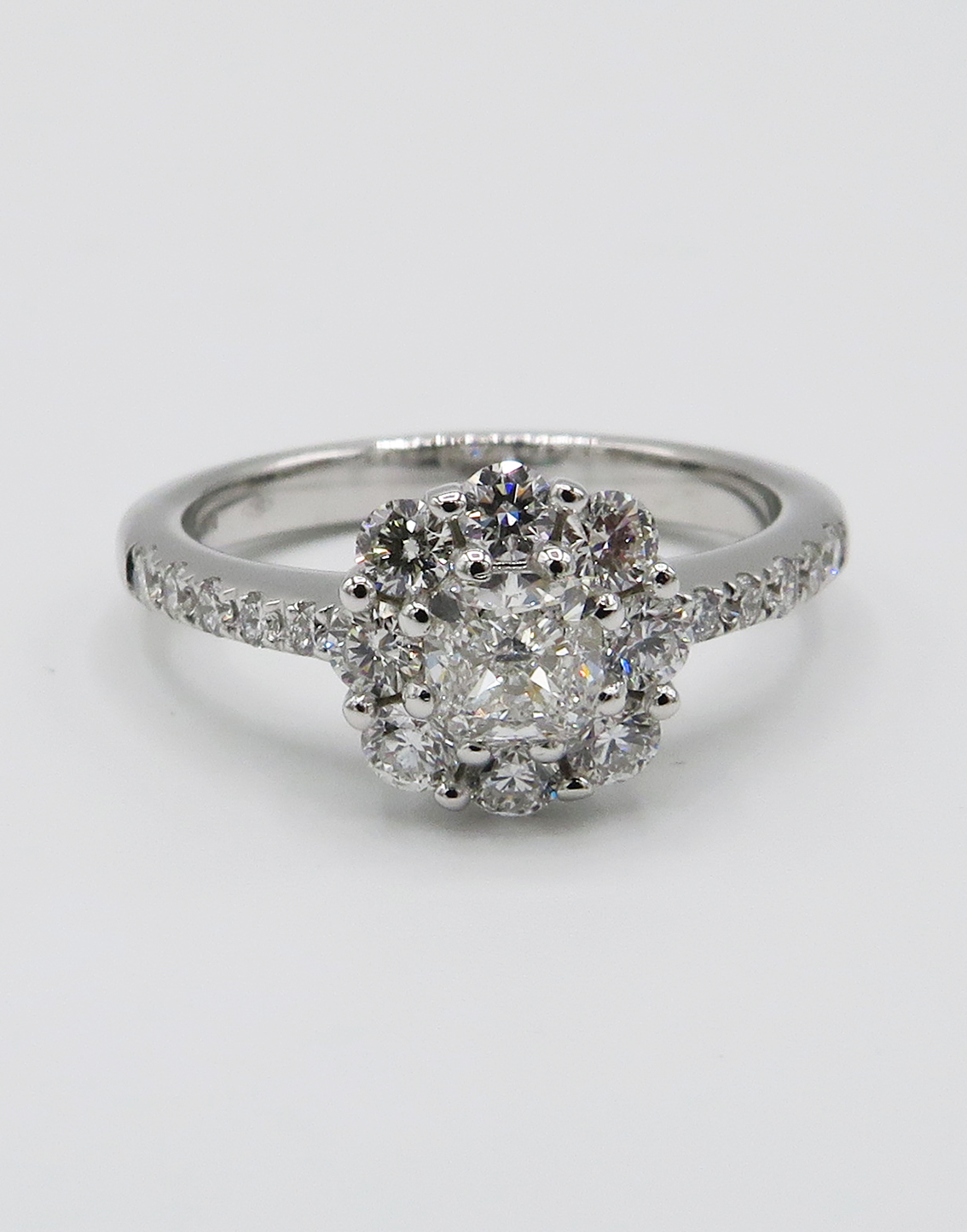 Anello Halo - Cushion - immagine 3